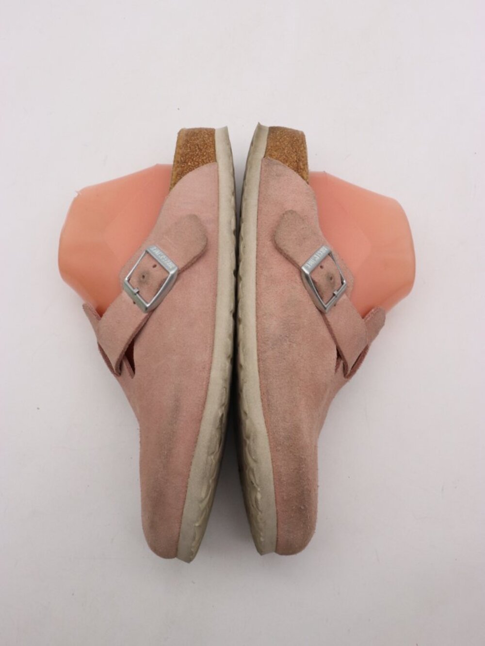 Birkenstock Boston Pink Suede Men's 9 Womens 11 Slip-On Clogs Soft Footbed Strap - Picture 7 of 12